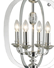 NewYork Luxe - 4 Light - Silver Plated - Designer Chandelier 