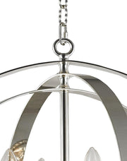 Hampton Orb - 6 Light - Silver Plated - Designer Chandelier 