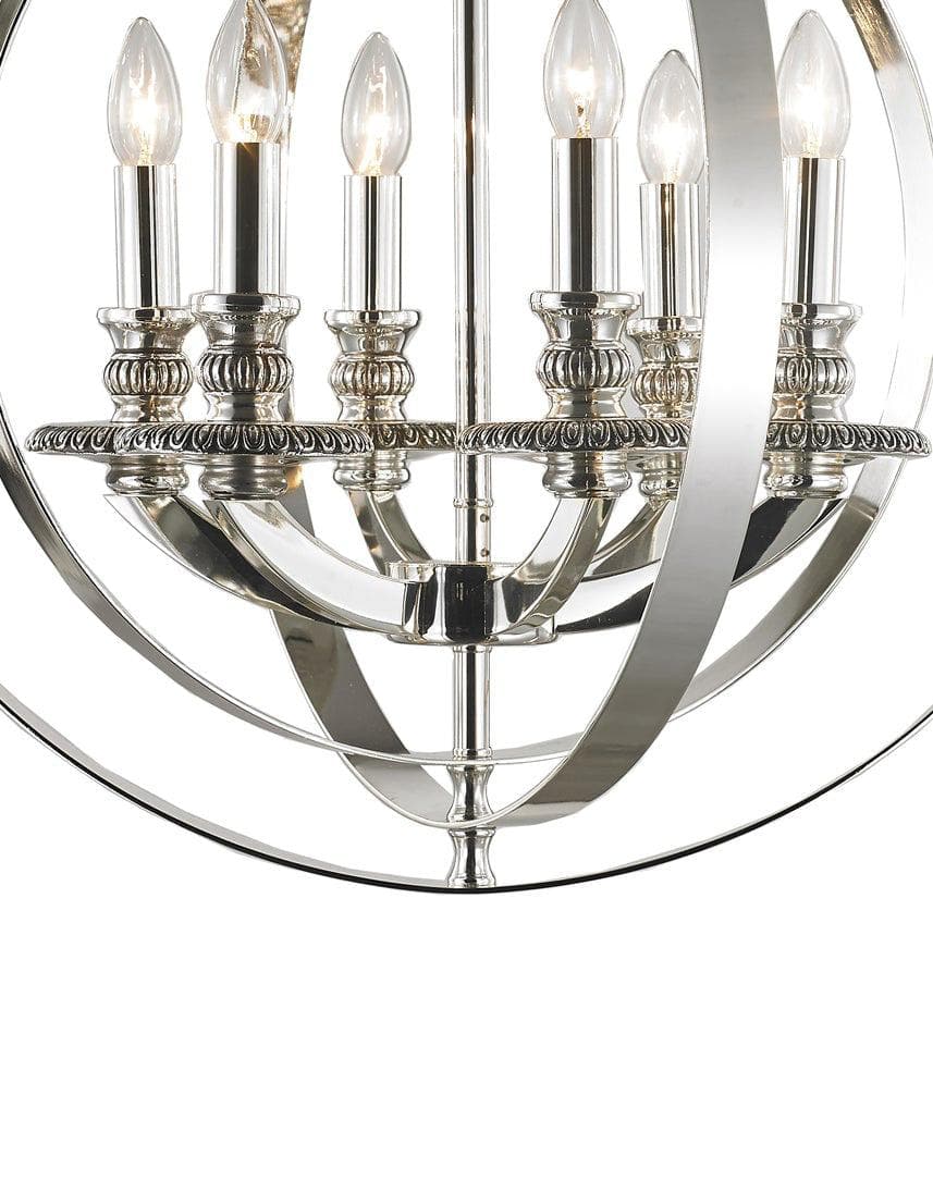 Hampton Orb - 6 Light - Silver Plated