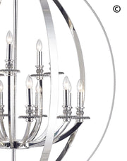 Hampton Orb - 15 Light - Silver Plated - Designer Chandelier 
