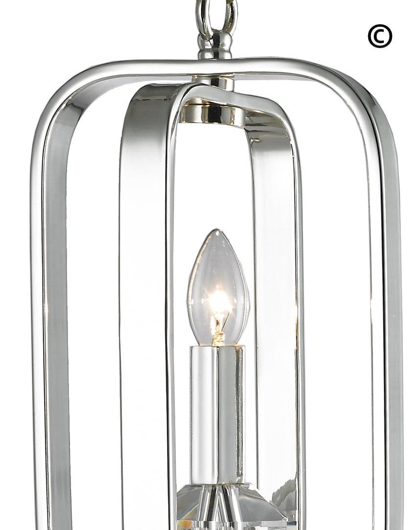 NewYork Allure - Single Light - Silver Plated - Designer Chandelier 
