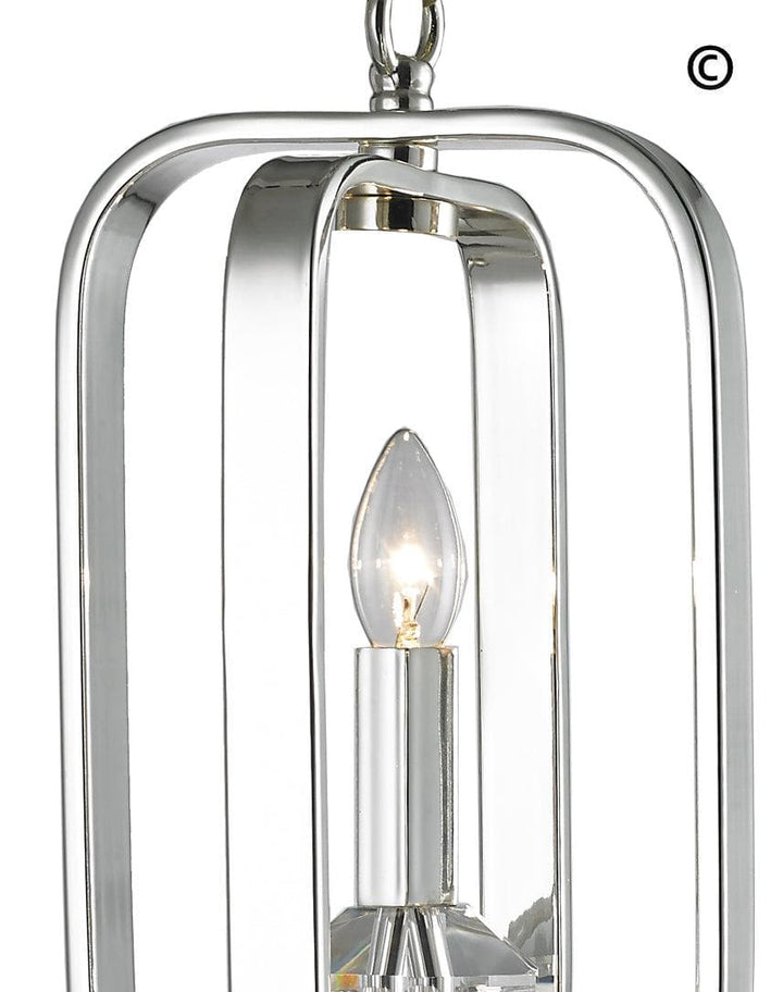 NewYork Allure - Single Light - Silver Plated - Designer Chandelier 