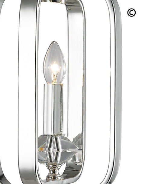 NewYork Allure - Single Light - Silver Plated - Designer Chandelier 
