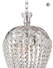 Bohemian Basket Chandelier - Width: 30 cm - Chrome Fixtures - Designer Chandelier 