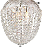 Bohemian Basket Chandelier - Width: 35 cm - Chrome Fixtures - Designer Chandelier 