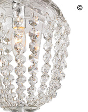 Bohemian Basket Chandelier - Width: 20 cm - Chrome Fixtures - Designer Chandelier 