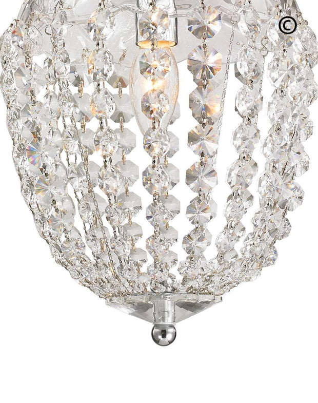 Bohemian Basket Chandelier - Width: 20 cm - Chrome Fixtures - Designer Chandelier 