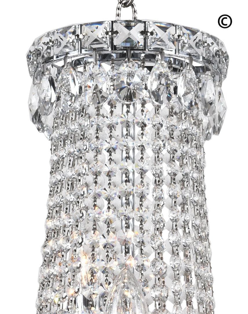 NewYork Empress - Basket Chandelier - Chrome - Width: 60cm - Designer Chandelier 
