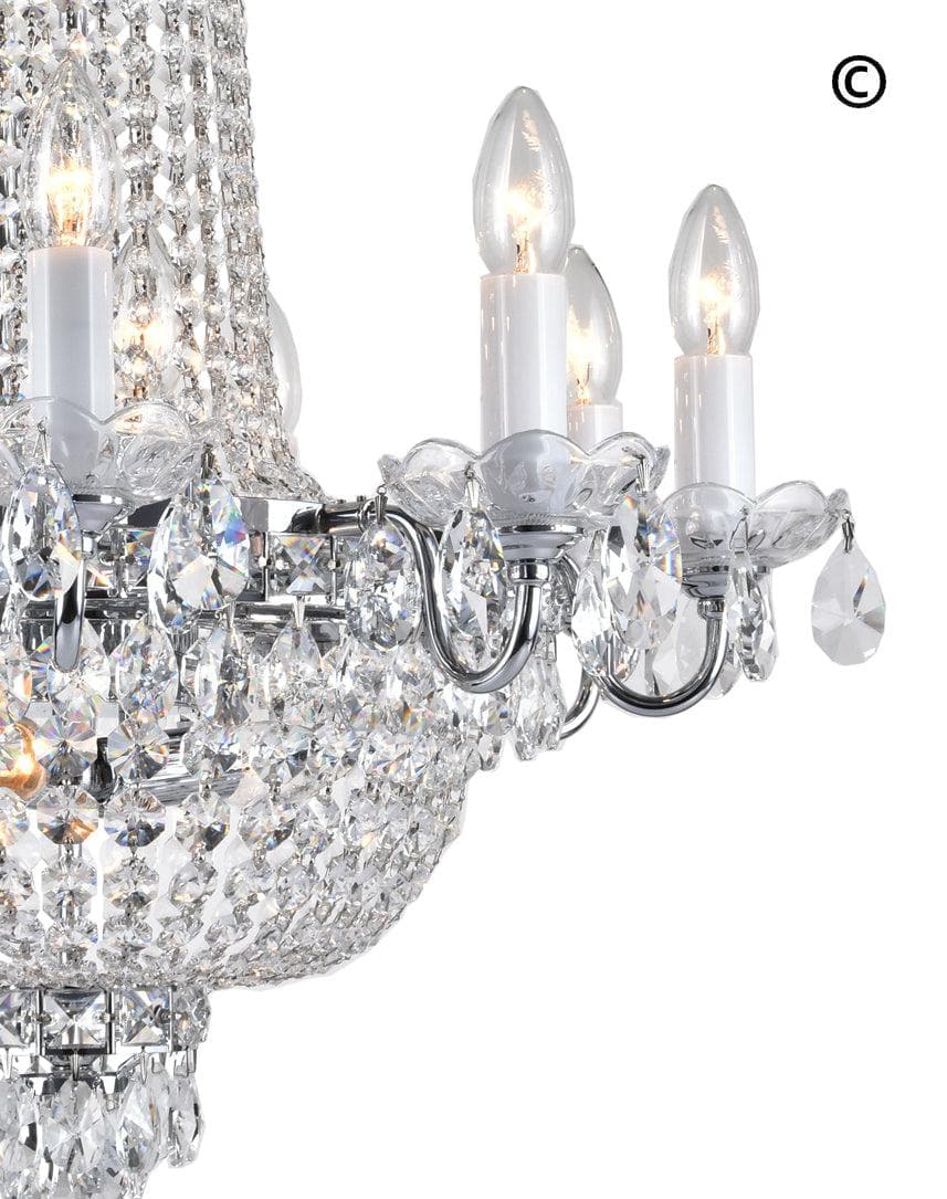 NewYork Empress - Basket Chandelier - Chrome - Width: 60cm - Designer Chandelier 