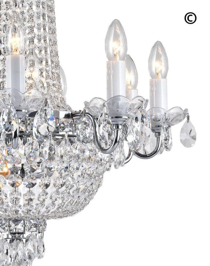 NewYork Empress - Basket Chandelier - Chrome - Width: 60cm - Designer Chandelier 