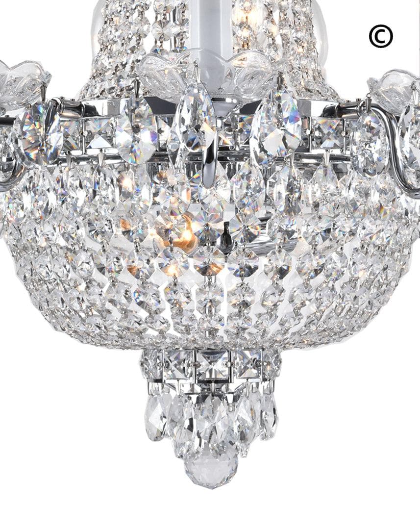NewYork Empress - Basket Chandelier - Chrome - Width: 60cm - Designer Chandelier 