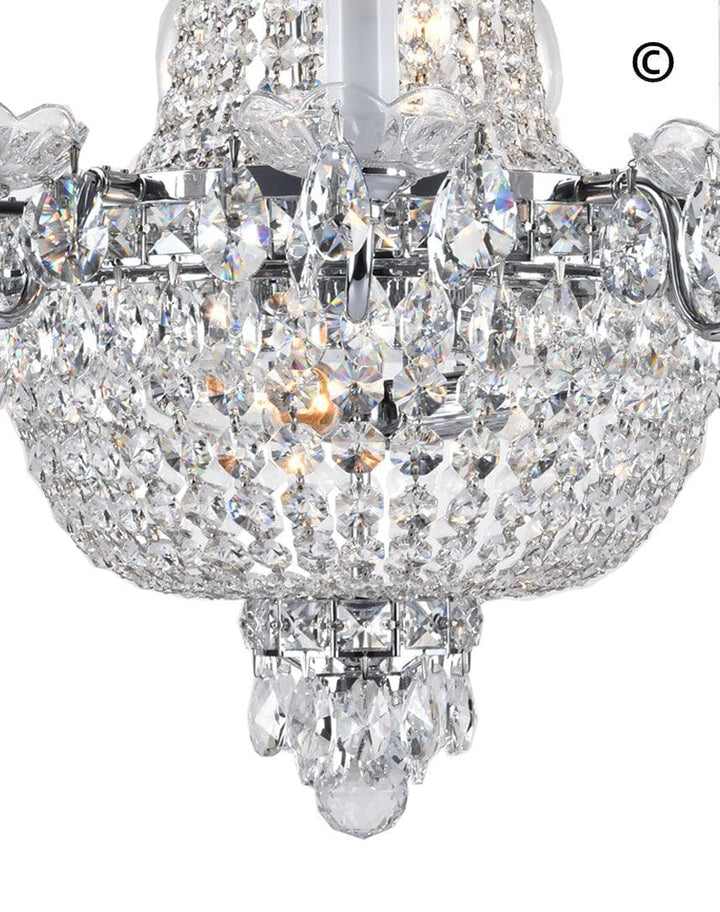 NewYork Empress - Basket Chandelier - Chrome - Width: 60cm - Designer Chandelier 