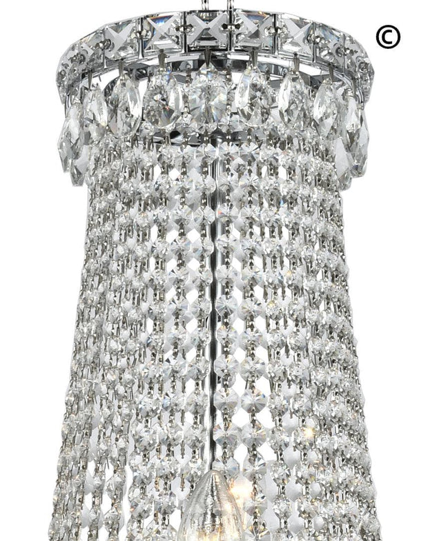 NewYork Empress - Basket Chandelier - Chrome - Width: 75cm - Designer Chandelier 