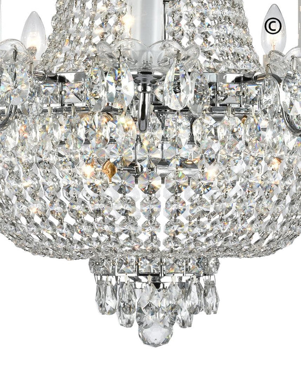 NewYork Empress - Basket Chandelier - Chrome - Width: 75cm - Designer Chandelier 