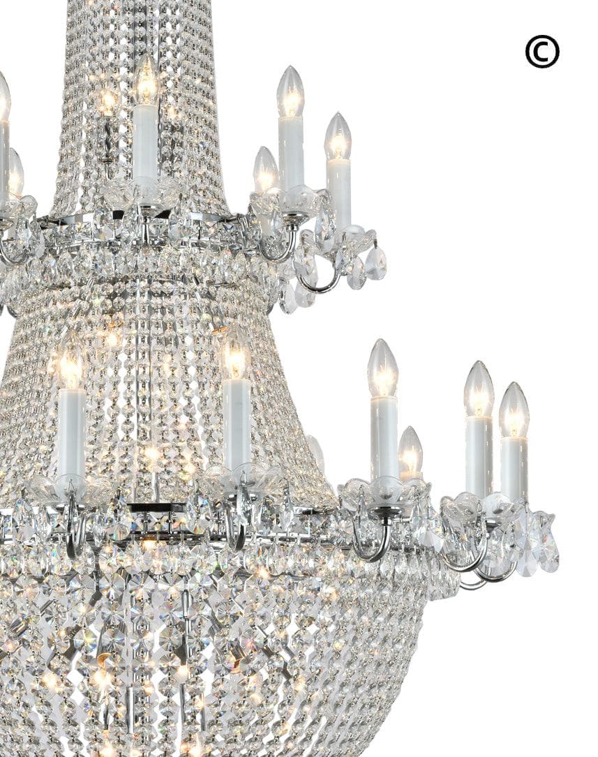 NewYork Empress - Basket Chandelier- Chrome - Width: 102cm - Designer Chandelier 