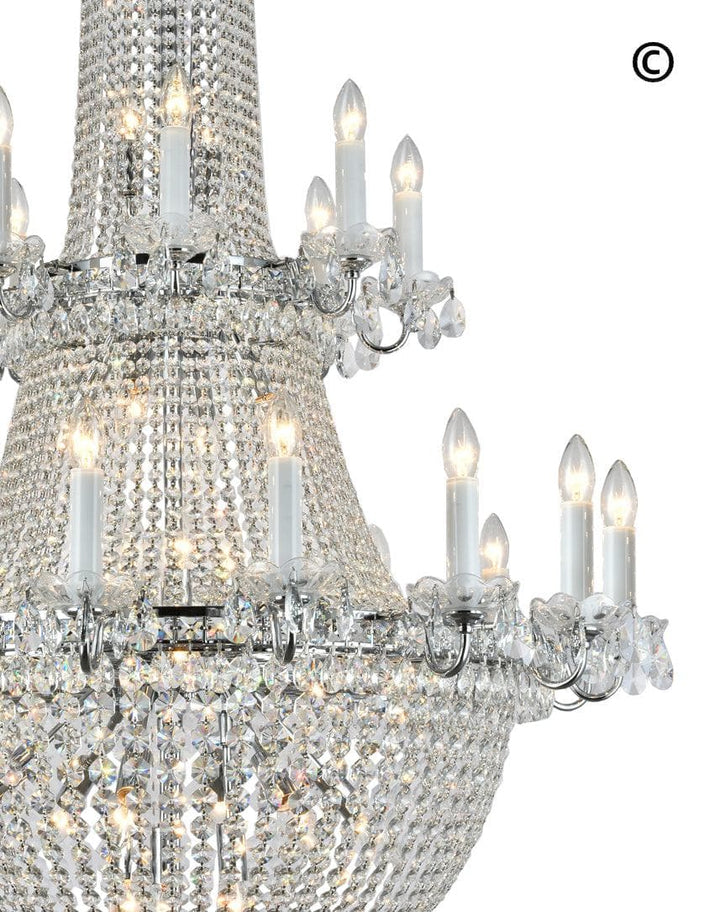 NewYork Empress - Basket Chandelier- Chrome - Width: 102cm - Designer Chandelier 