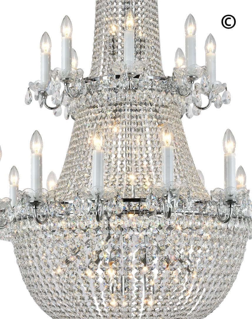 NewYork Empress - Basket Chandelier- Chrome - Width: 102cm - Designer Chandelier 