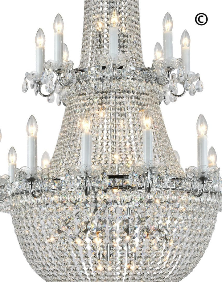 NewYork Empress - Basket Chandelier- Chrome - Width: 102cm - Designer Chandelier 