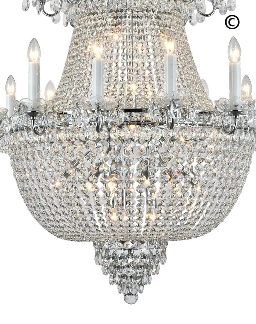 NewYork Empress - Basket Chandelier- Chrome - Width: 102cm - Designer Chandelier 
