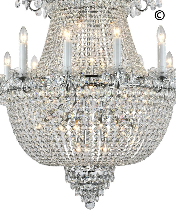 NewYork Empress - Basket Chandelier- Chrome - Width: 102cm - Designer Chandelier 