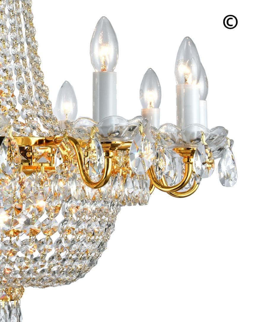 NewYork Empress - Basket Chandelier - Gold - Width: 75cm - Designer Chandelier 
