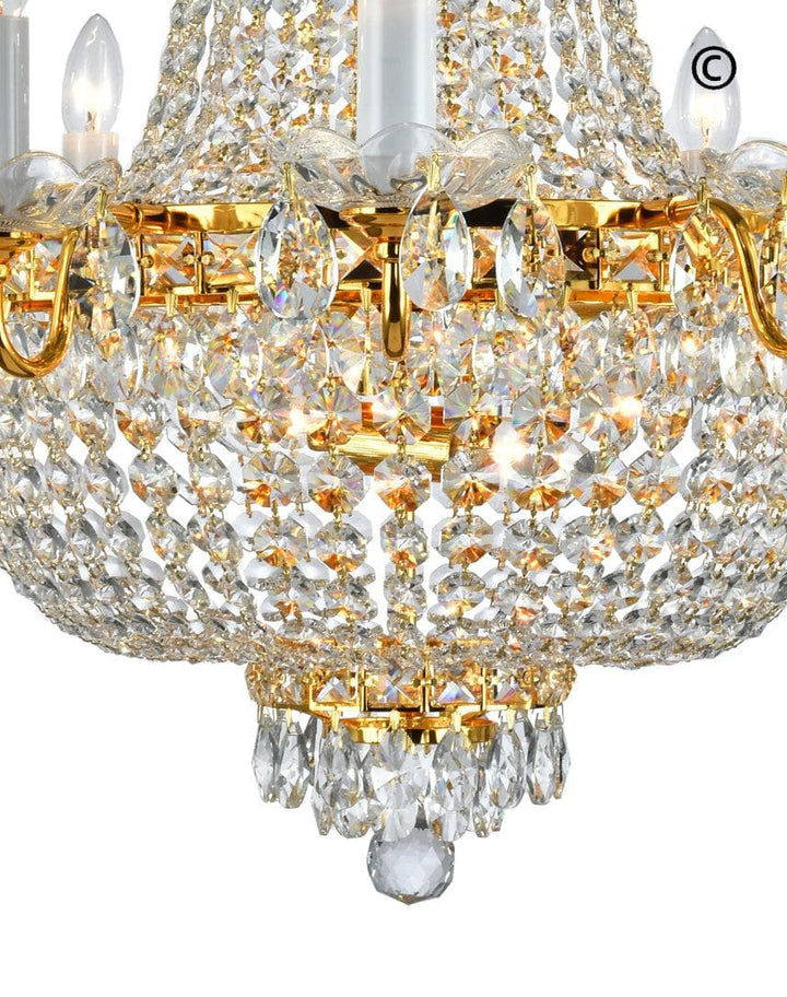 NewYork Empress - Basket Chandelier - Gold - Width: 75cm - Designer Chandelier 