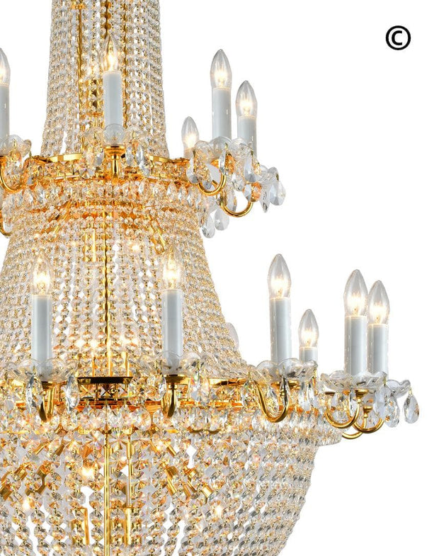 NewYork Empress - Basket Chandelier - Gold - Width: 102cm - Designer Chandelier 