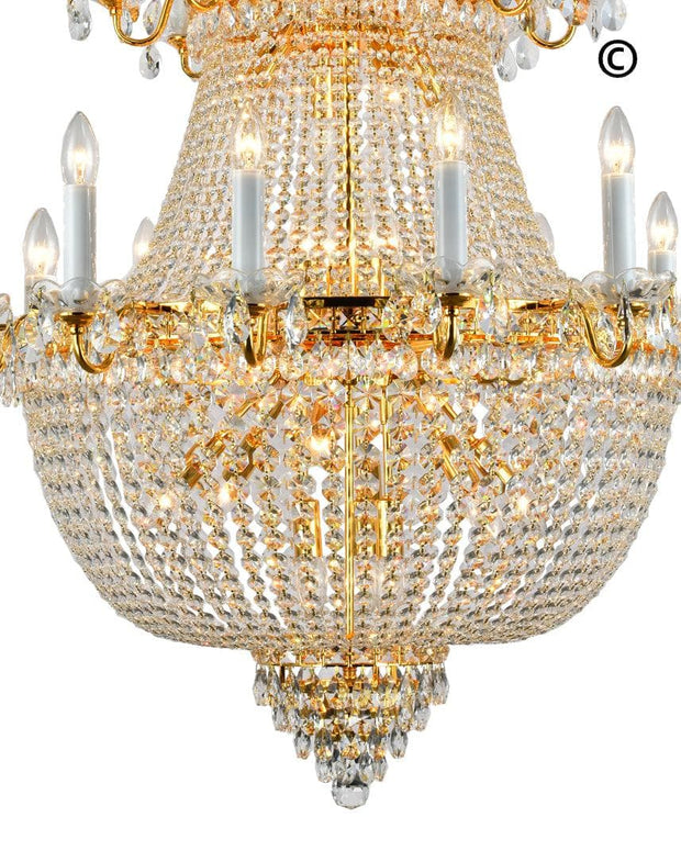 NewYork Empress - Basket Chandelier - Gold - Width: 102cm - Designer Chandelier 