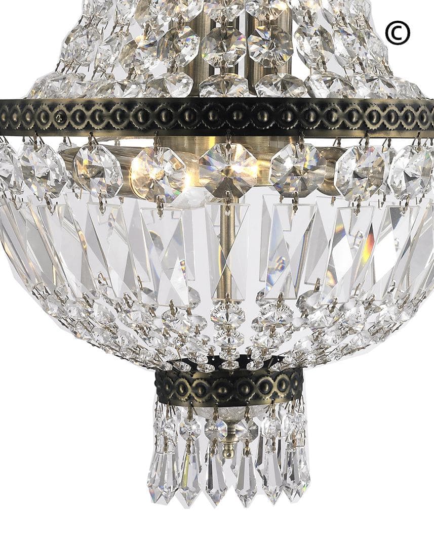 French Basket Chandelier - Antique Bronze - 5 Light - Designer Chandelier 