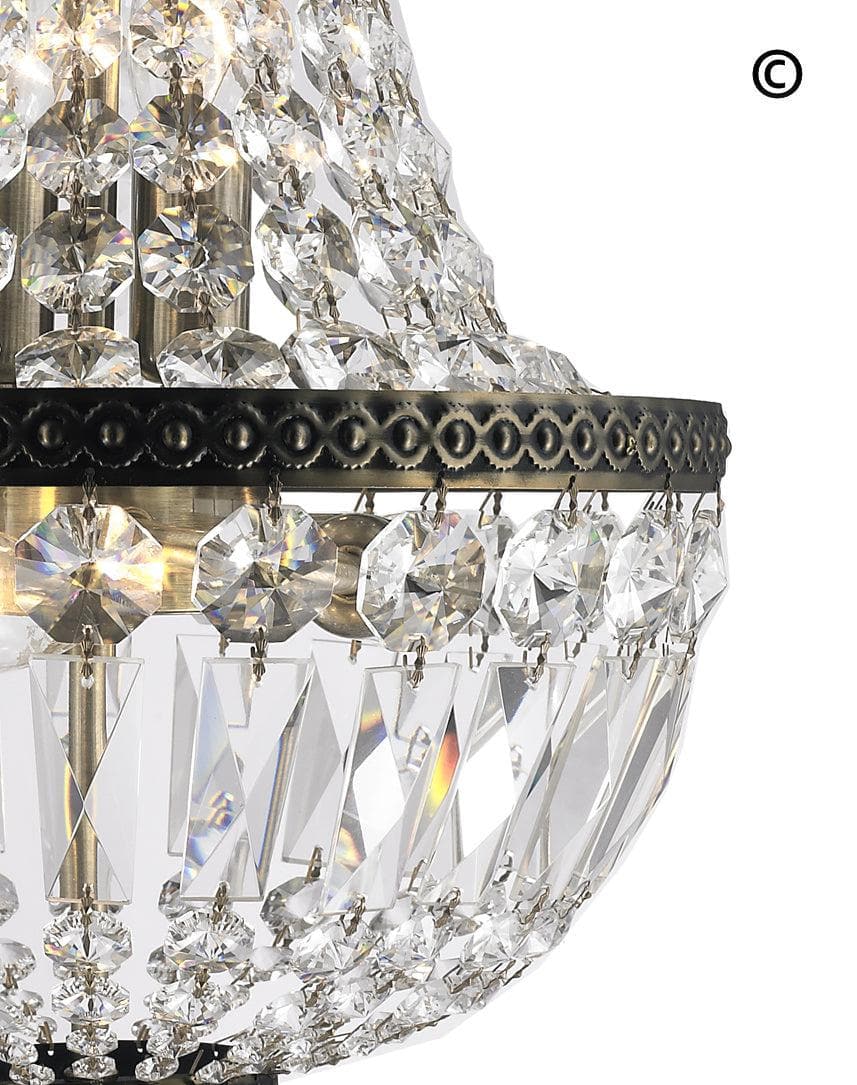 French Basket Chandelier - Antique Bronze - 5 Light - Designer Chandelier 