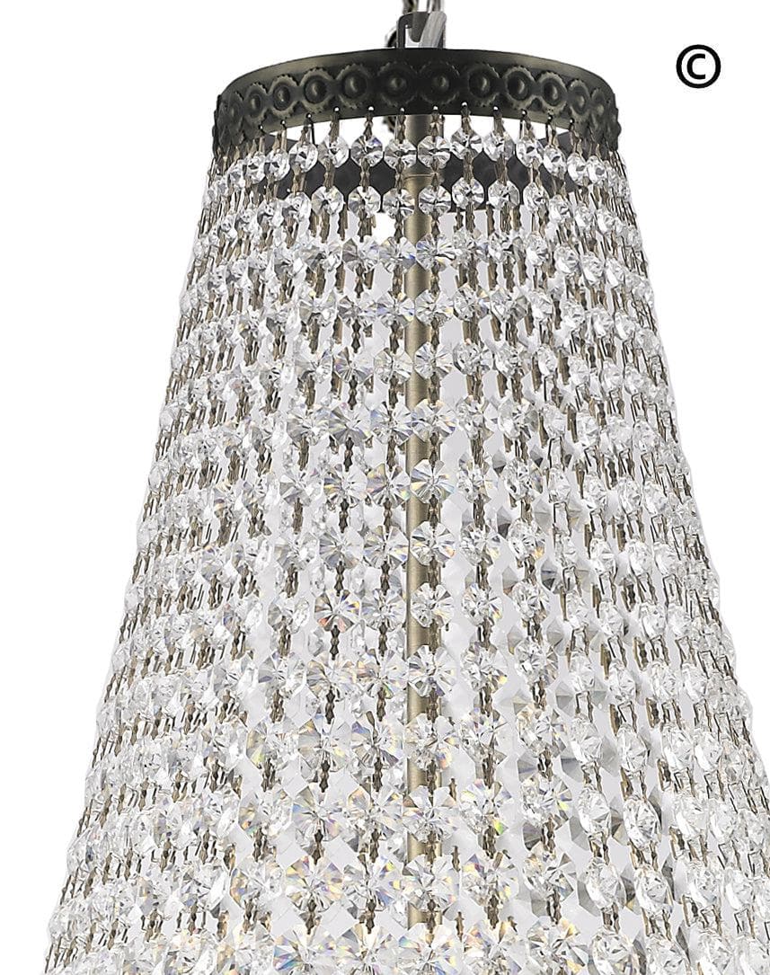 French Basket Chandelier - Antique Bronze - 8 Light - Designer Chandelier 