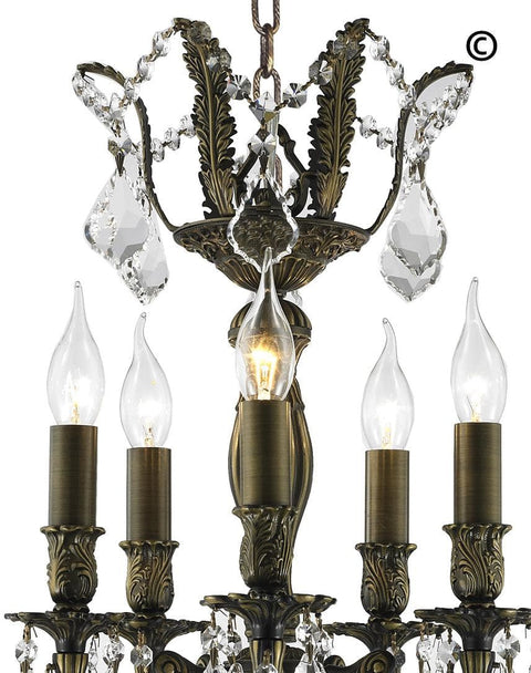 AMERICANA 5 Light Chandelier - Antique Bronze Style - Designer Chandelier 