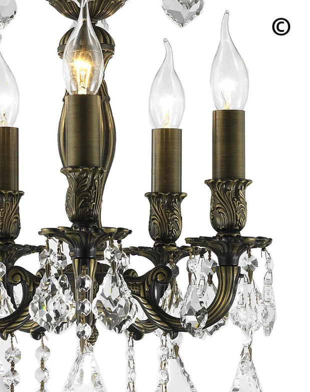 AMERICANA 5 Light Chandelier - Antique Bronze Style - Designer Chandelier 