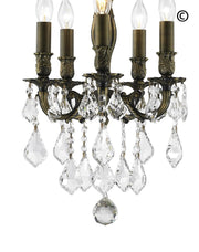 AMERICANA 5 Light Chandelier - Antique Bronze Style - Designer Chandelier 