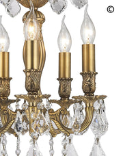 AMERICANA 5 Light Chandelier - Brass Finish - Designer Chandelier 