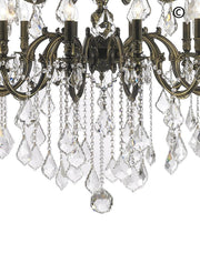 AMERICANA 25 Light Crystal Chandelier - Antique Bronze Style - Designer Chandelier 