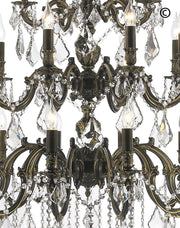 AMERICANA 25 Light Crystal Chandelier - Antique Bronze Style - Designer Chandelier 