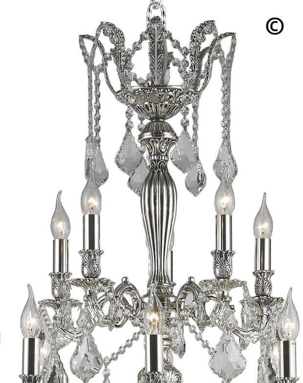 AMERICANA 25 Light Crystal Chandelier - Silver Plated - Designer Chandelier 