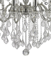AMERICANA 25 Light Crystal Chandelier - Silver Plated - Designer Chandelier 