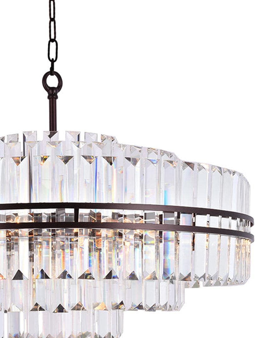 Ashton Collection - 80cm Chandelier - Warm Bronze Finish