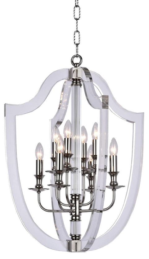 NewYork Lantern 8 Light - Polished Nickel Finish