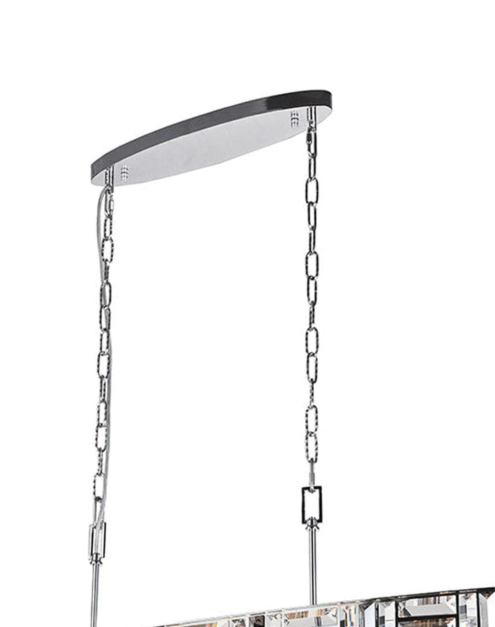 Aurora Oval - NewYork Pendant Chandelier - Length: 120cm - Chrome