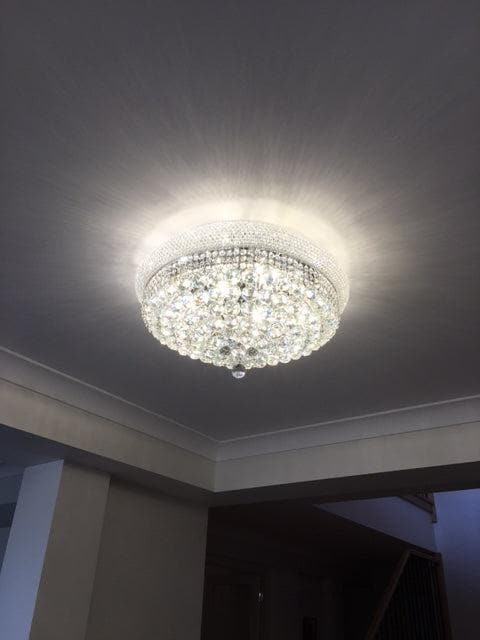 Royal Empress Flush Mount Basket Chandelier - CHROME - W:60cm - Designer Chandelier Australia