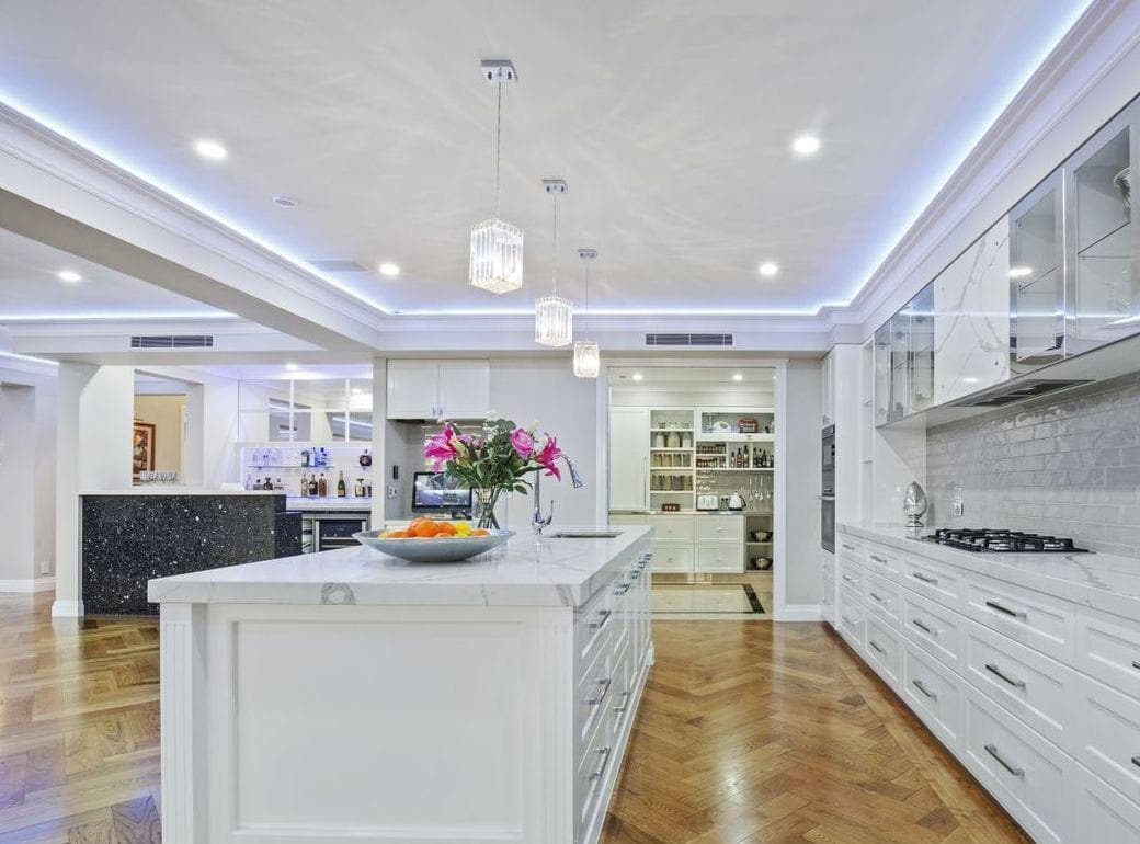 Modular Single Light Pendant - Square Chrome Fixture for Ceiling