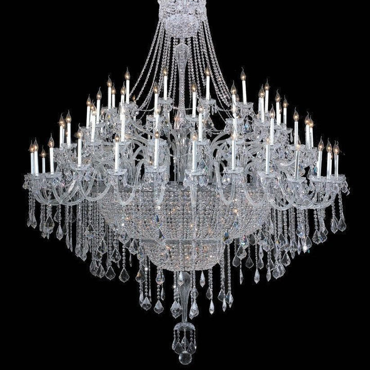 Bohemian Prague 122 Light Crystal Chandelier - CHROME - Designer Chandelier 