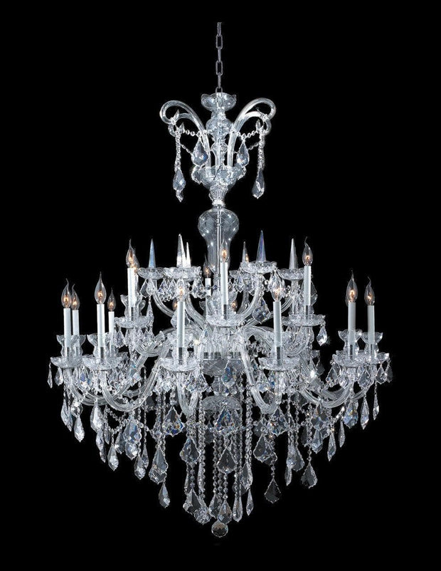 Bohemian Prague 18 Light Crystal Chandelier - CHROME - Designer Chandelier 