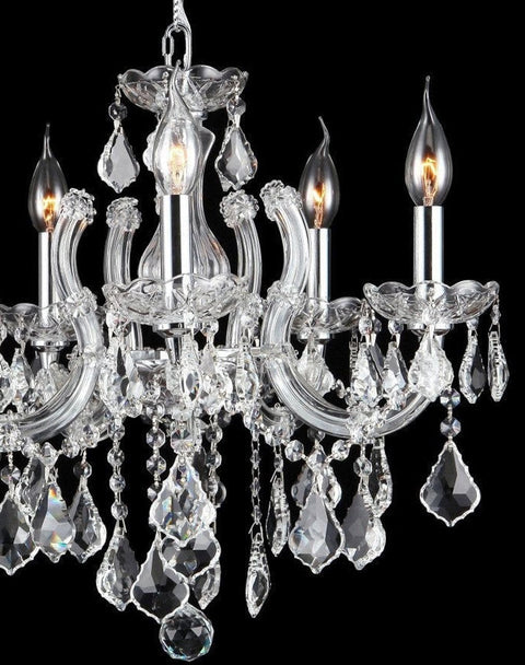 Maria Theresa 5 Light Crystal Chandelier - CHROME
