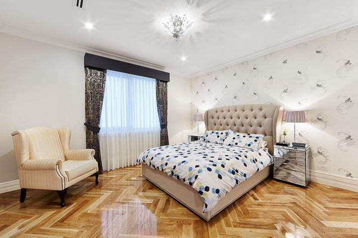 Willow Contemporary Leaf Chandelier - W:53cm - Chrome - Designer Chandelier Australia