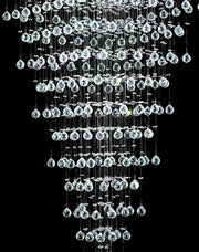 Square Cluster LED Crystal Chandelier - Width:70cm Height:180cm