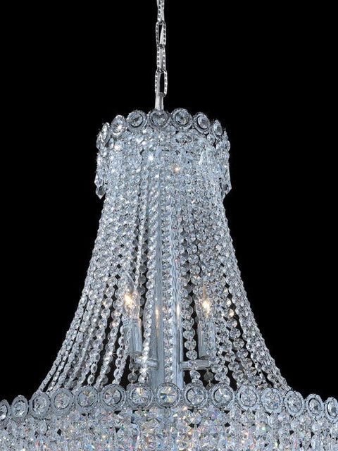 Empire Basket Chandelier - CHROME - 12 Light